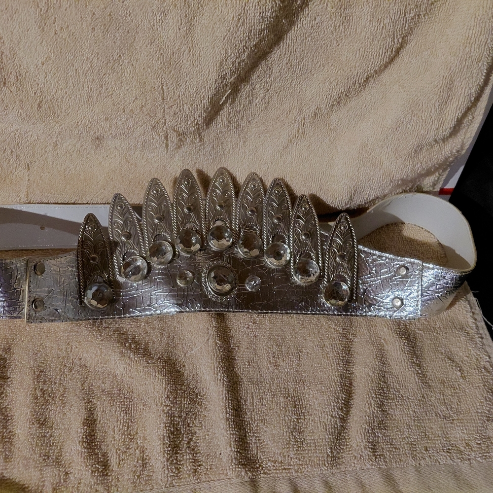 Silver Embellished Belt